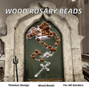 Medalla <span class=keywords><strong>de</strong></span> centro <span class=keywords><strong>de</strong></span> la <span class=keywords><strong>Virgen</strong></span> María católica <span class=keywords><strong>de</strong></span> estilo clásico, cuentas <span class=keywords><strong>de</strong></span> Rosario <span class=keywords><strong>de</strong></span> madera <span class=keywords><strong>de</strong></span> Jerusalén, aleación <span class=keywords><strong>de</strong></span> Zinc, icono religioso cristiano, aniversarios - Product Image 2