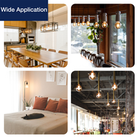 Ampoule LED à filament G95 dimmable, style Edison vintage, lumière décorative 2700K 550lm, verre ambré pour suspension, éclairage domestique et de restaurant