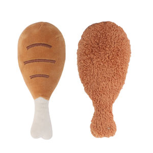 D kral doldurulmuş oyuncaklar Pizza köpek peluş gıda oyuncak köpek gıcırtılı oyuncak - Product Image 4