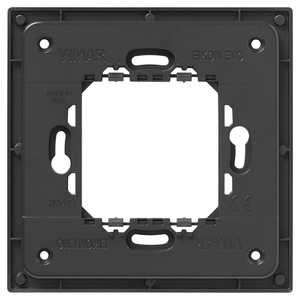 Plaque murale Vimar Eikon Evo 86 mm carrée noire, fabriquée en Italie, certifiée CE - Product Image 1