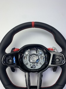 Volant de voiture pour <span class=keywords><strong>BMW</strong></span> G20 G30 G01 G05 G07 G11 G12 Série 3 5 7 X3 X5 X7 M Performance avec bande rouge sport - Product Image 3