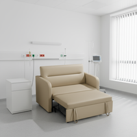 Chaise d'accompagnement portable de luxe moderne et écologique pour patients hospitaliers avec base en acier robuste pour usage scolaire