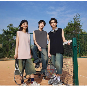 Canotta Solona da <span class=keywords><strong>Uomo</strong></span> Casual in Cotone Pesante 260g Estiva Sport Fitness Smanicata Larga T-Shirt Senza Maniche alla Moda - Product Image 4