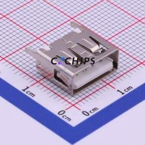 U-A-24DD-W-13 USB Connector Through hole Component (THT) Connector Type-A USB 2.0 Female Through Hole - Product Image 1