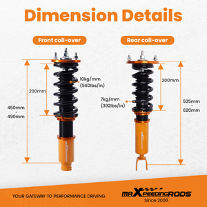 Kit de Suspensión de Amortiguadores Delanteros y Traseros MaXpeedingrods para <span class=keywords><strong>Honda</strong></span> Accord V CC CD 2.2 2.2i 1994-1997 - Product Image 5