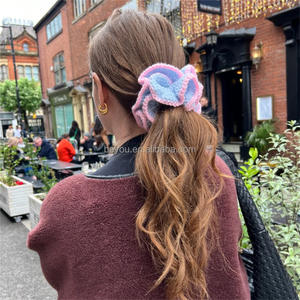 Greco confraternita colori Costume fasce per capelli SGRho DST JJOA rosa verde dio Crochet Scrunchie volant tessuto elastico per capelli cravatta per - Product Image 3