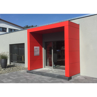 Panneau composite en aluminium ACP ACM imperméable pour revêtement mural 4 mm PVDF couleur rouge pour murs intérieurs