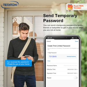 Cửa trước khóa Bộ ổ khóa các nhà sản xuất kết nối với điện cơ mã chống trộm tuya wifi thông minh điện tử hệ thống RFID - Product Image 3