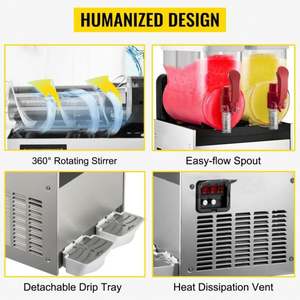 Commercial Factory Price 15L*2 Drink <b>Slush</b> <b>Machine</b> Snow Melting <b>Machine</b> - Product Image 5
