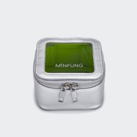 MINFUNG Trousse de Maquillage Compacte Transparente Imperméable de Luxe pour Femme, Sac de Voyage Mignon en PU pour Cosmétiques