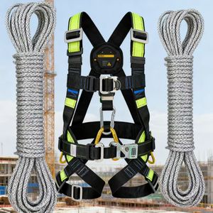 Full Body <span class=keywords><strong>Safety</strong></span> <span class=keywords><strong>Harness</strong></span> e Fall Arrest System com Nylon Rescue Rope para Construction Tower Climbing Segurança Industrial - Product Image 1