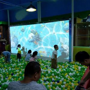 เครื่องเล่นเกมโปรเจคเตอร์ Leplay LP-B015 แบบอินเทอร์แอคทีฟ ขนาด 6x3 เมตร สำหรับเล่นเกมทุบลูกบอลบนผ้าม่าน  สำหรับเด็ก  ใช้ในร่ม เหมาะสำหรับสวนสนุก - Product Image 6