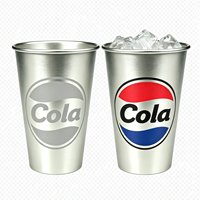 Nouveaux produits en promotion : Gobelet réutilisable en aluminium de qualité alimentaire, personnalisé avec logo, écologique, pour boissons froides et bière