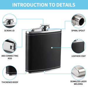 WeVi personalizzabile portatile in acciaio inox tazza personalizzata bottiglia di liquore tasca pentola di vino per whisky - Product Image 4