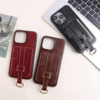 Étui portefeuille antichoc pour iPhone 17 Pro Max 16 15 14 13 12 11 avec porte-cartes, dragonne et béquille – Coque de protection
