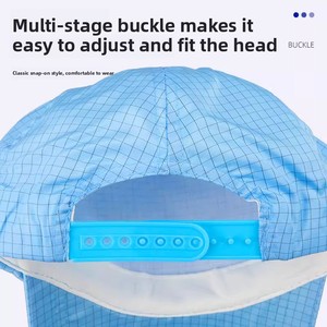 Chống tĩnh chống bụi lưới cứng Vành Snapback <span class=keywords><strong>cap</strong></span> ESD/gmp-compliant unisex công nghiệp làm việc hat - Product Image 4