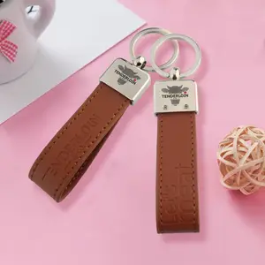 Manufacturer Wholesale Sublimation Blank Leather Keyring Custom 3d Logo Cute Animal Letters Metal Leather Key Chain Keychain