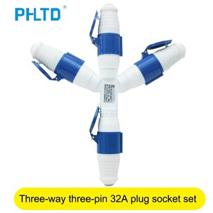 <span class=keywords><strong>Presa</strong></span> Industriale PHLTD Anti-Touch, Resistente ad Alta Temperatura e Corrosione, a Tre Vie, Tre Poli, Gruppo <span class=keywords><strong>Presa</strong></span> Splitter 32A - Product Image 2