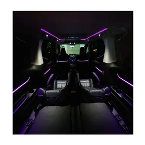 התאמה אישית פנים רכב לקשט אווירה אור עבור טויוטה Alphard 64 צבעים אוטומטי תאורה מערכת