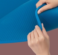 Tapis de YOGA NBR Antidérapant Logo Personnalisé, Entraînement Écologique, Fitness, Exercice de Yoga Mat Recyclable Noir
