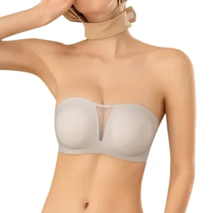 थोक नई strapless ब्रा सेक्सी इकट्ठा वायरलेस सहज महिलाओं नरम समर्थन 38B जाल विरोधी जोखिम के लिए अदृश्य अंडरवियर ब्रा