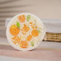 Éponge de cuisine ronde imprimée compressée en pulpe de bois naturelle, tampon de nettoyage en loofah pour évier de cuisine et salle de bain – Meilleure vente