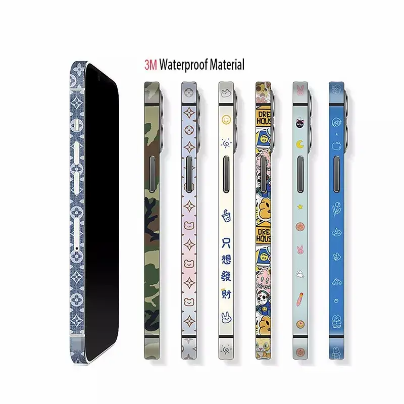 3M material Customize 3D mobile phone back sticker skin wrap paper for iphone 14 13 pro max skin covers phone anti-scratch
