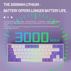 Clavier de jeu mini OEM personnalisé en usine, trois modes, Hot Swap, disposition 60%, clavier mécanique trois modes, clavier sans fil 2.4G - Product Image 6