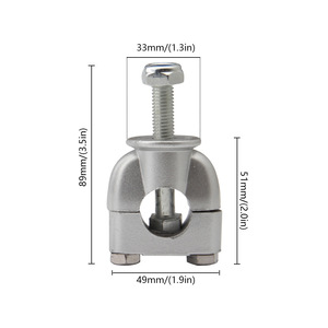 Abrazadera de manillar de motocicleta de aleación de aluminio, soporte de montaje de un solo orificio de 22 mm para actualización y reacondicionamiento - Product Image 1