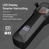 Cortapelos con motor magnético de 11000 RPM, cuchilla DLC, pantalla LED, recargable por USB tipo C, para salón y barbería, ajustable, con recordatorio de aceite