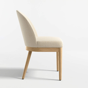 Sedia da Pranzo Contemporanea in Legno di Quercia con Schienale Alto per Hotel, Ristoranti Moderni, Caffetterie e Sale da Pranzo - Product Image 5