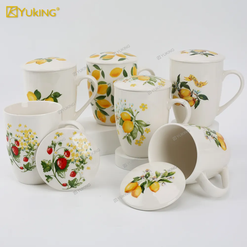 Personalized pattern decal wholesale chaozhou pottery ceramic mugs / stoneware mug