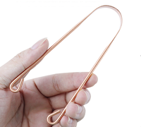 Nettoyeur de langue en cuivre en gros, gratte-langue en U écologique personnalisé, outil buccal OEM imprimé au laser pour usage domestique