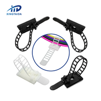 ACT Clip de fil auto-adhésif en nylon pour caméra de tableau de bord automobile Support de fil GPS Organisateur de câble en plastique