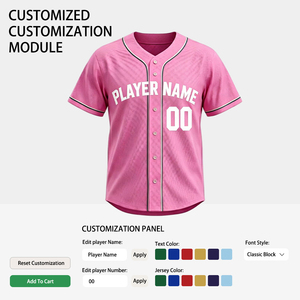 Jersey Baseball Custom dengan Nama, Nomor, dan Logo yang Dipersonalisasi, Seragam Baseball Unisex untuk Klub Olahraga Lokal, Pesanan Grosir - Product Image 2