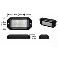 Lampe de roche 108 LED tout métal rechargeable 3 heures, étanche IP68, éclairage 3 côtés, interrupteur de guidon tout-terrain, batterie externe