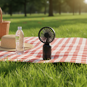 Ventilateur de refroidissement portable USB alimenté par batterie, <span class=keywords><strong>mini</strong></span>, 3 vitesses, à main, pour le camping, la voiture, l'usage domestique, léger, emballage en boîte colorée - Product Image 3