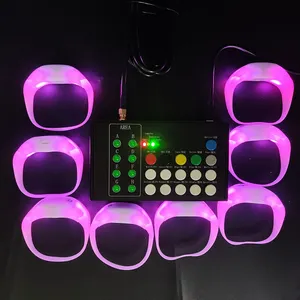 Ready Stocks Silicone Luminous Led Flashing Bracelets Different Colors Changes Remote Control Led Wristbands For Party