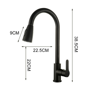 Смеситель кухонный 304 из нержавеющей стали с выдвижным распылителем - Product Image 5