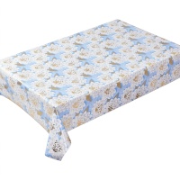 Nappe élégante en PVC à grand motif floral, motif feuille d'or, imperméable et anti-taches, pour salle à manger