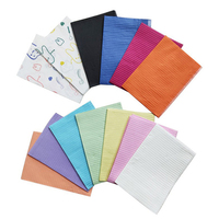 Écharpe en papier dentaire multicolore Bavoir médical jetable à trois couches imperméable pour le traitement dentaire