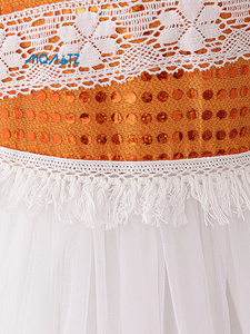Robe en maille moelleuse pour enfants Cosplay Ocean Romance <span class=keywords><strong>Moana</strong></span> & Elsa Robe de soirée fantaisie pour filles pour Halloween Stage Performance - Product Image 4