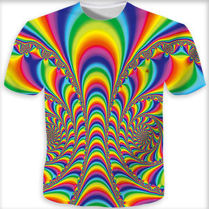 T-shirt homme, Streetwear, personnalisé, imprimé Hip-Hop, 3D Vortex, impression <span class=keywords><strong>psychédélique</strong></span> - Product Image 2