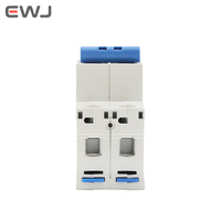Disyuntores eléctricos de CC, disyuntores, doble 2 polos, tipo C, protector de fugas 1A 2A 3A 4A 6A 10A 16A 20A 25A 32A
