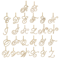 Personnalisé Hiphop Pendentif Lettre A-Z Collier Nom Pendentif Glacé CZ Cursive Lettre Charme Pendentif En Laiton Cuivre Bijoux Hip Hop Hommes