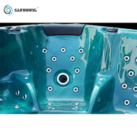 Baignoires Spa Sunrans Hydrorelax pour 7 Personnes Grande Capacité Jacuzzi Extérieur avec Fonction de Chauffage Toutes Saisons