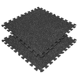 Absorbant les chocs Tidesport Gym Tapis de sol en caoutchouc Rouleau 500x500mm 3-12mm Épaisseur Haltérophilie Fitness Tuile - Product Image 2