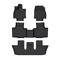 Tapis de voiture tout temps 3D TPE Tapis de sol de voiture Tapis de coffre pour Toyota Grand Highlander 2024