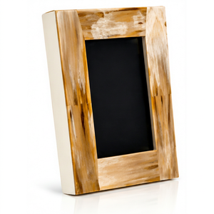 Marco de Fotos Rectangular Decorativo Tradicional Hecho a Mano con Cuerno Natural Pulido, Artesanía India Sambhal, Decoración para el Hogar, Regalo - Product Image 1
