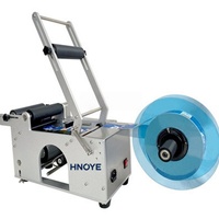 Machine d'étiquetage semi-automatique électronique pour bouteilles rondes, aliments, vin, pots en plastique, aluminium, cosmétiques, verre